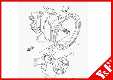 comprar El acoplamiento del excavador del Jcb Js220 para el grupo de la impulsión de la pompa hydráulica Jrj0213 conecta el motor online manufacture
