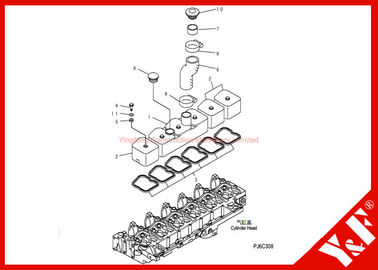 comprar El excavador de KOMATSU parte el motor del CASQUILLO 6D102 de la MANGUERA 6130-12-8610 de la JUNTA 6130-12-8720 de PC200-7 6732-11-8181 online manufacture