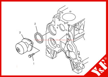 comprar el excavador de KOMATSU del motor 6D102 parte la asamblea de bomba de agua de PC200-7 6735-61-1502 online manufacture