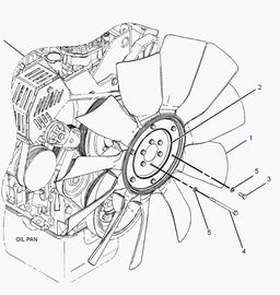 Aspa del ventilador de motor C7 230-2892 para los recambios del excavador de  325d