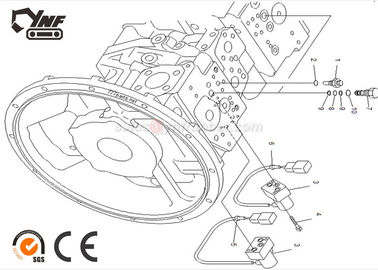 Válvula experimental de acero de las piezas eléctricas del excavador de PC200-7 702-21-55901
