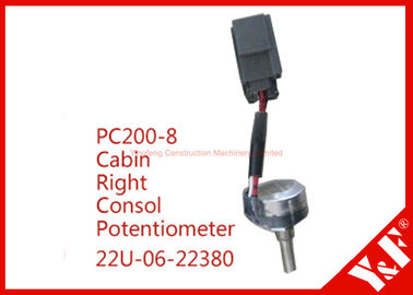 Potenciómetro eléctrico 22U-06-22380 del Consol de la derecha de la cabina de las piezas PC200-8 del excavador de KOMATSU