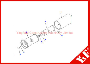 Filtro de aire de motor de los recambios del excavador de la alta precisión 6732 - 81 - 7210 600 - 181 - 6050 600 - 181 - 6540